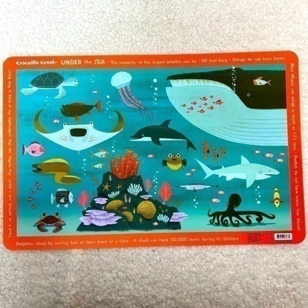 ☀️ 2/$10 Crocodile Creek "Under the Sea" Children's Placemat